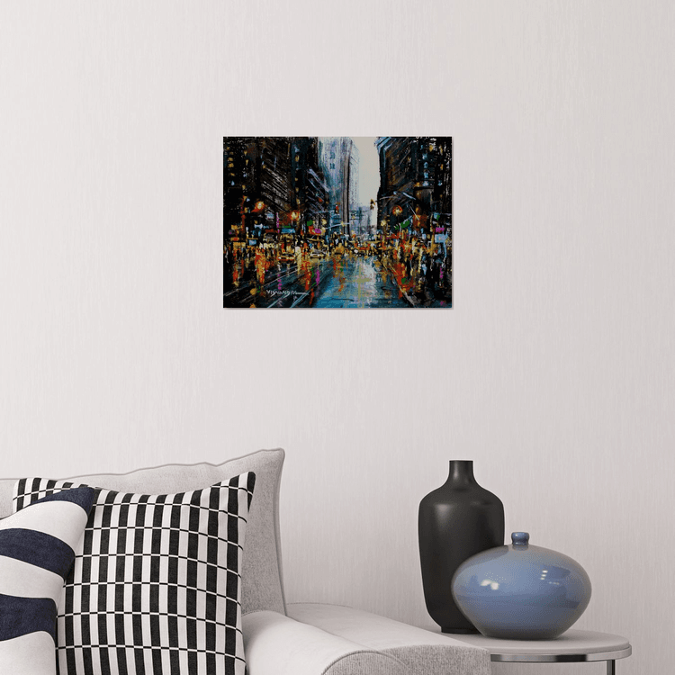 New York city in Rain8, 16x12 in | Artfinder