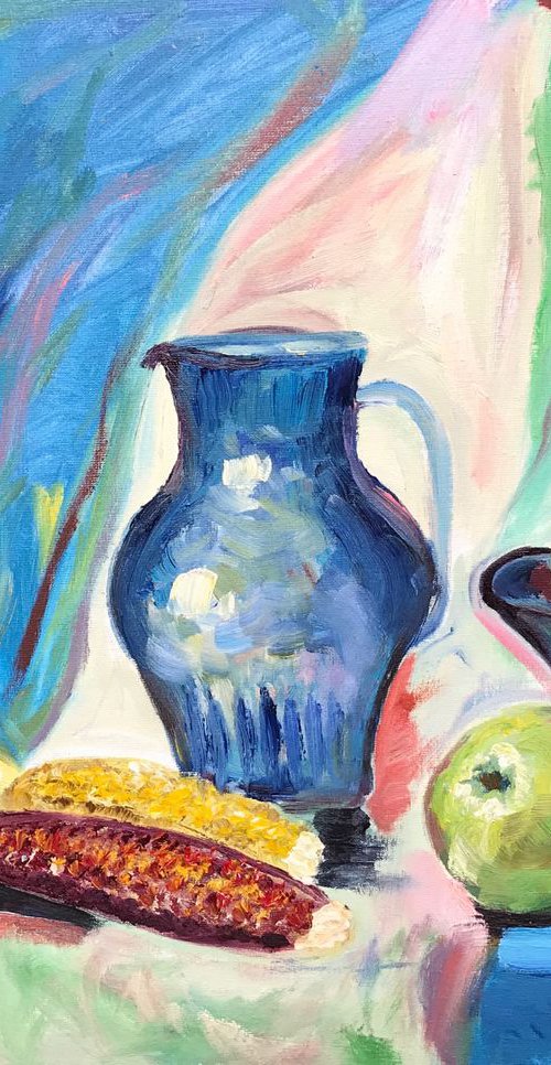 Blue Still Life by Kateryna Krivchach