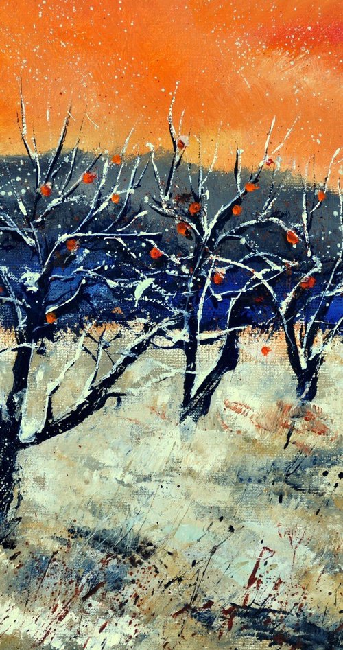 apple trees in winter by Pol Henry Ledent