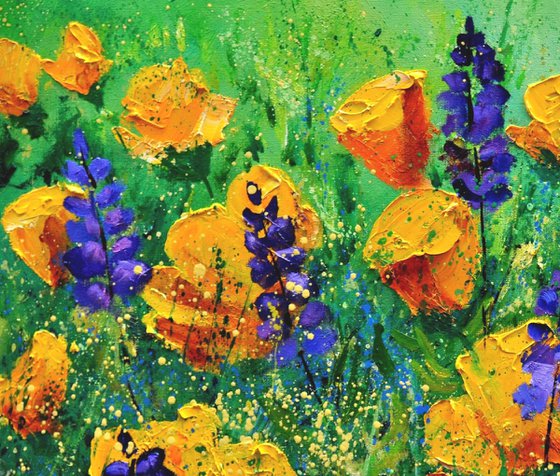Yellow and purple flowers   -6523