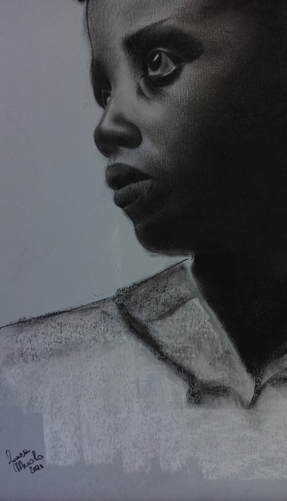 Study- portrait charcoal-#1