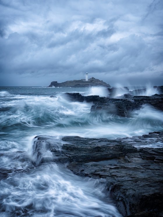 Godrevy big waves