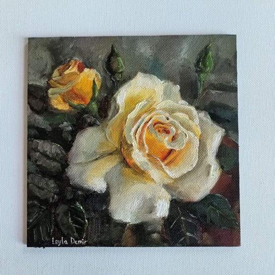 Yellow roses still life