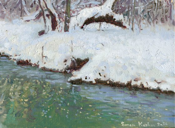 A frosty evening on the Chertanovka River