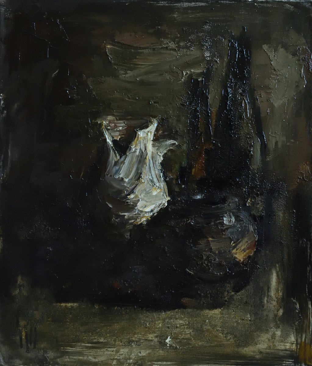 Expressive Still Life Oil Painting By Stanislava Cherkasova, 22 X 26", Still Life, Original Artwork