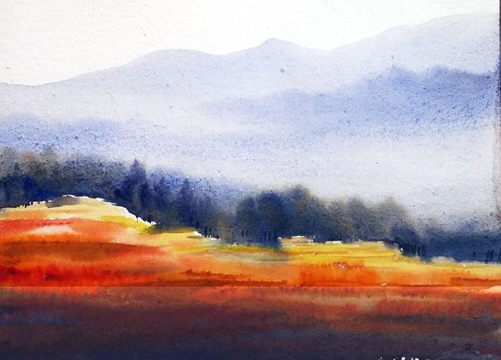 Flowers Valley - Watercolor Painting