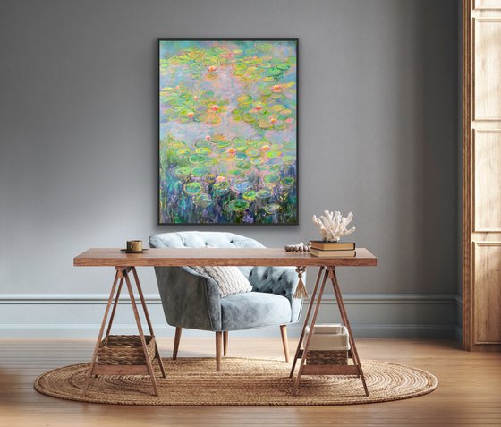 Songs of the Sea! Water Lily pond painting