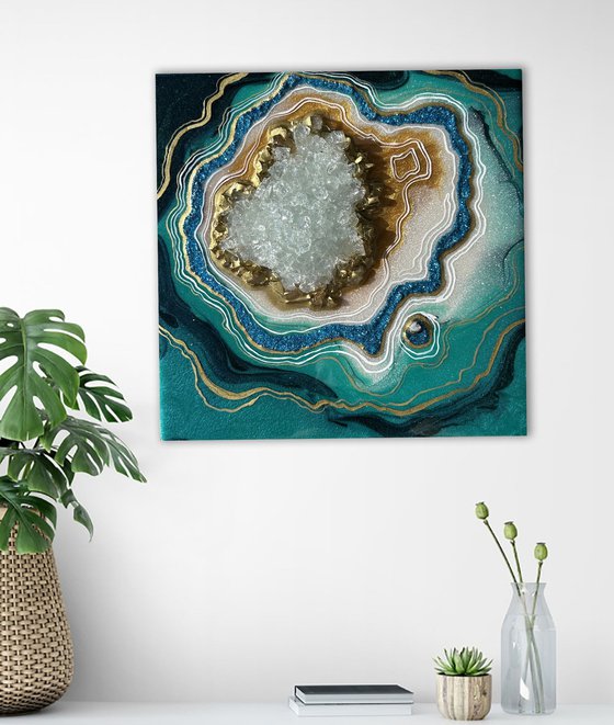 Malachite turquoise stripe
