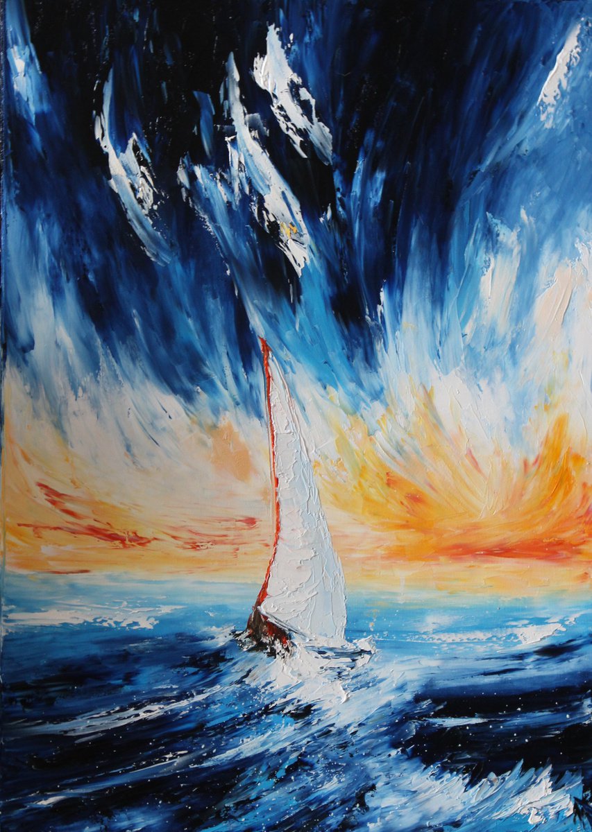 Sail through the wave by Anastasiia Novitskaya