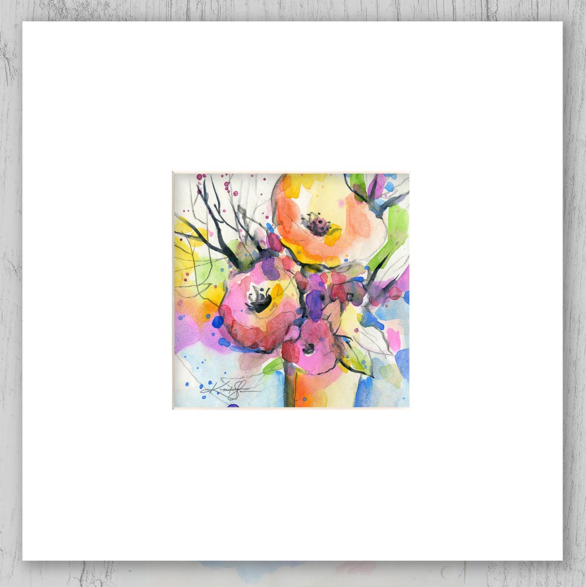 Watercolor Blooms 1 - Floral Painting by Kathy Morton Stanion by Kathy Morton Stanion