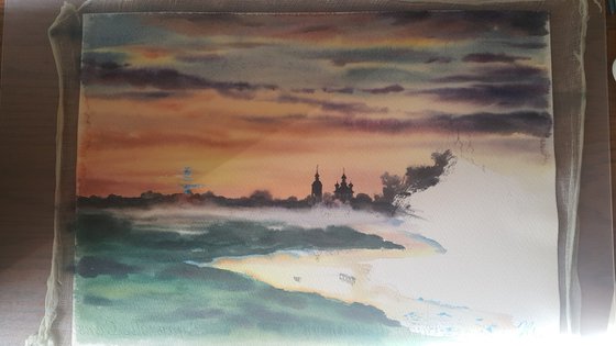 Yellow purple sunrise