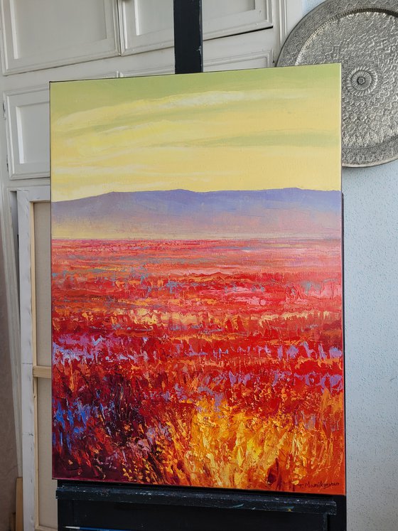 Red Field II 50x70cm.