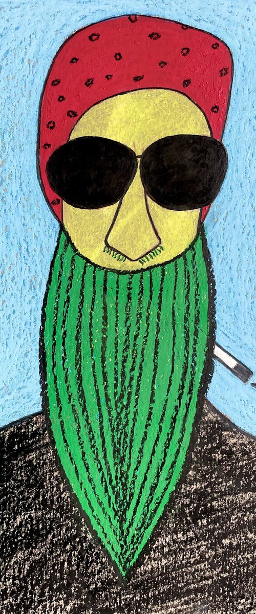 Man with green beard by Ann Zhuleva