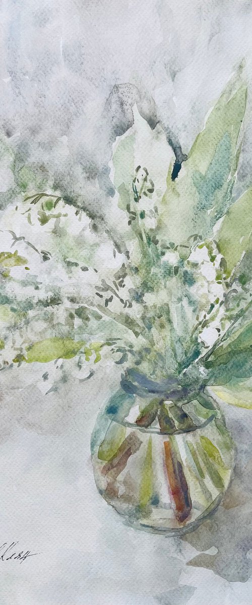 Lily of the valley 11,8x15,7in by Elena Klyan