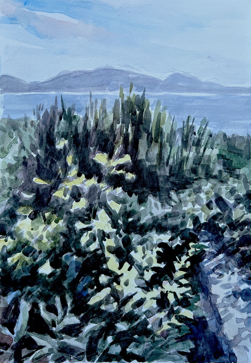 Kefalonia view II by Louise Gillard