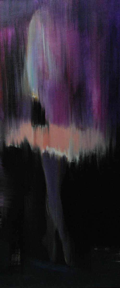 Abstract ballet dancer painting "Colors of Night" by Yuri Pysar