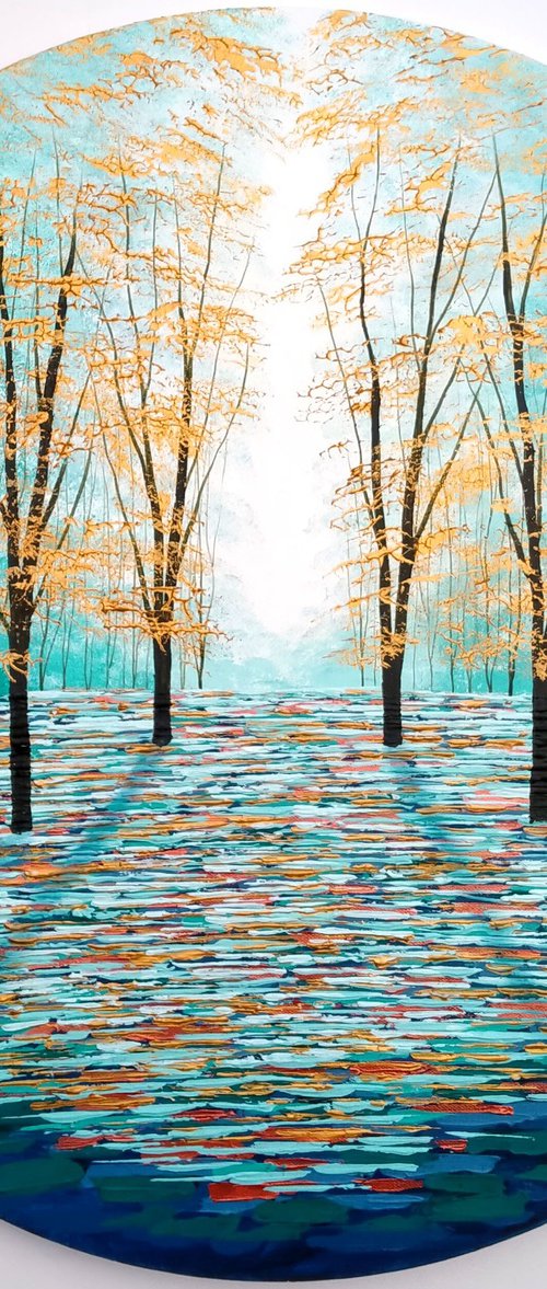 Shimmering Golden Wood by Amanda Horvath