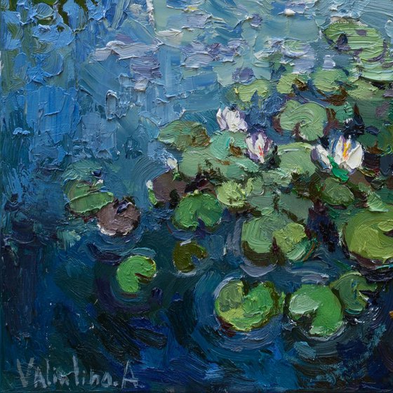 Water lilies Original Oil painting