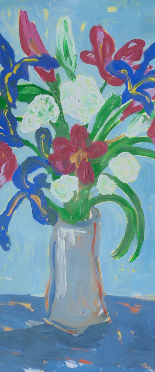 Bouquet with Irises by Kirsty Wain
