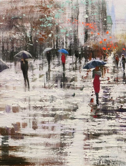 Winter Rainy Day by Chin H Shin