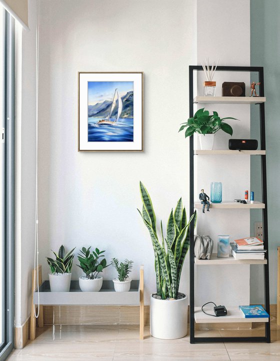 Yacht on the waves #4