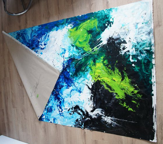 CANVAS ONLY: Color Storm III (200 x 110 cm) XXXL (80 x 44 inches)