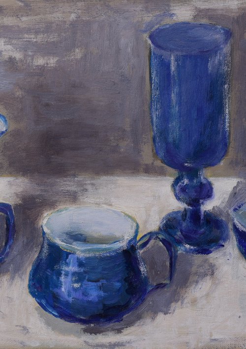 Sketch of the blue cups by Elena Zapassky