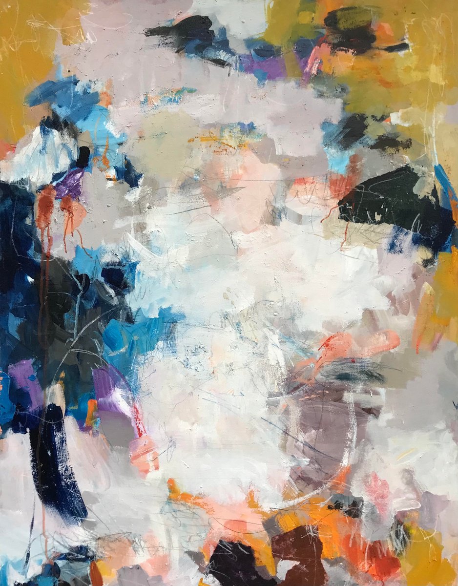 Abstract Acrylic Painting By Angela Dierks, 30 X 40, Whimsicality, Original Artwork