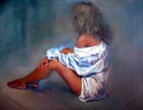 Girl in a White Shirt by Anthony Barrow BA(Hons) Fine Art