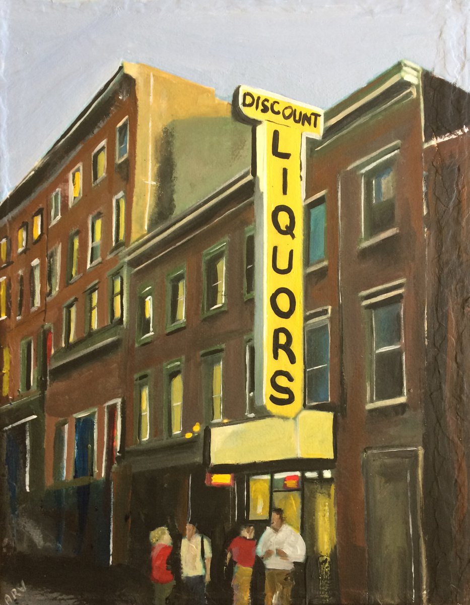 New York, Yellow Sign by Andrew Reid Wildman