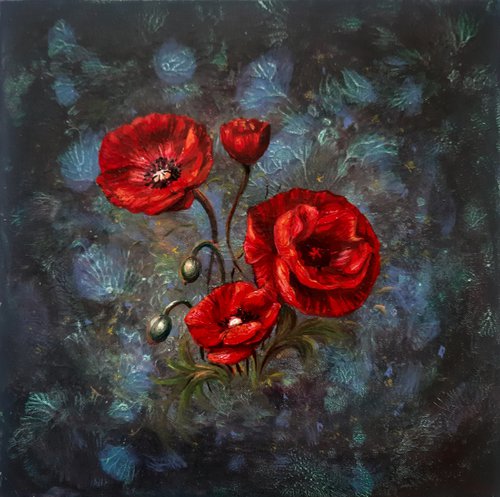 Midnight Poppies by Zhirayr Khachatryan