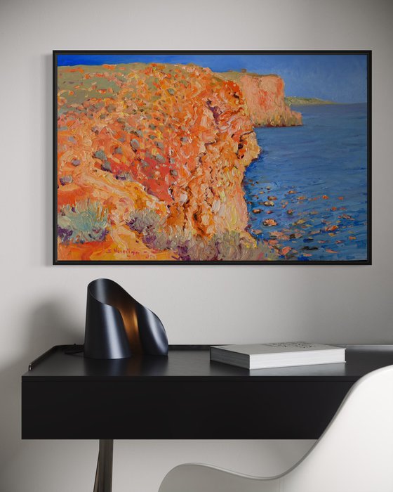 Red Cliffs and the Ocean
