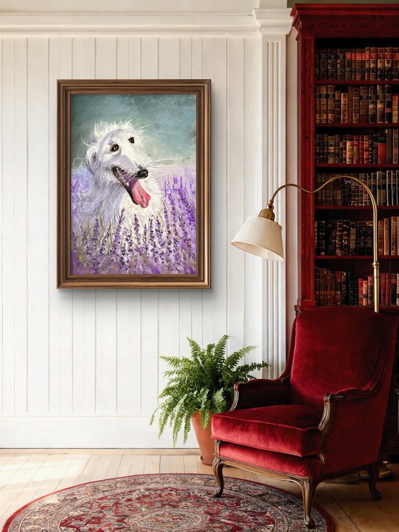 Dog Portrait Lavanda Field