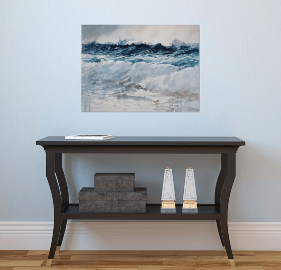Breaking the waves( 68X48 )