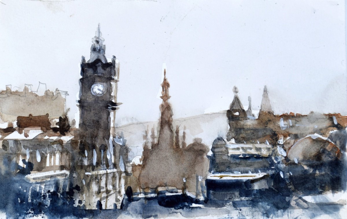 Edinburgh 4 by Goran Zigolic Watercolors