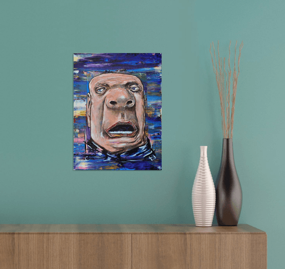 Baron Harkonnen - Original Modern Portrait Art Painting on Canvas Ready To Hang