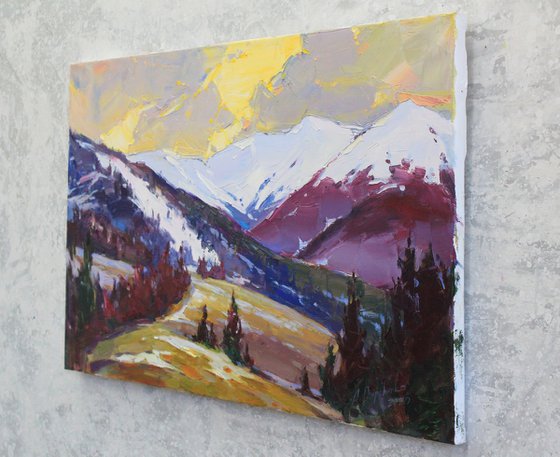 Sunset in the mountains