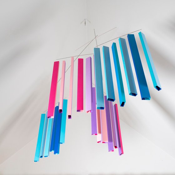 Moving stripes mobile No. 1