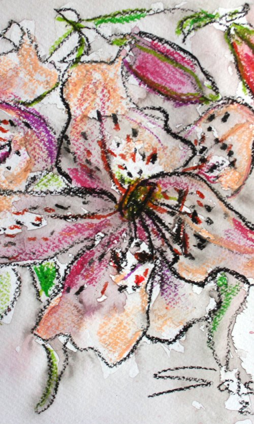 Tiger Lilies 02 /  ORIGINAL PAINTING by Salana Art Gallery