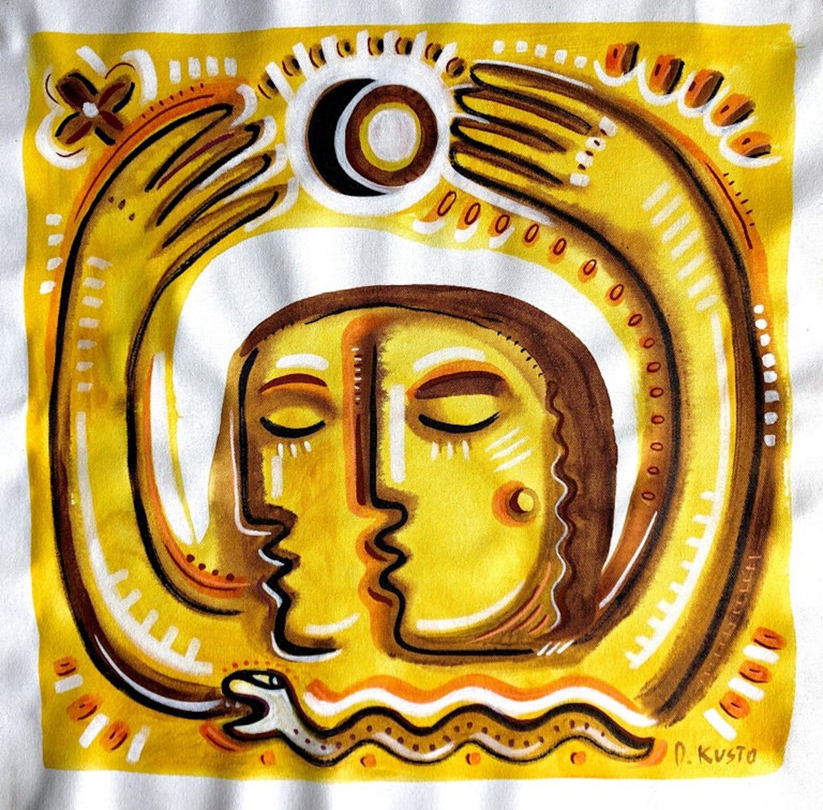  Sun And Moon By Daria Kusto, 21 X 21, Artwork For Sale On Artfinder