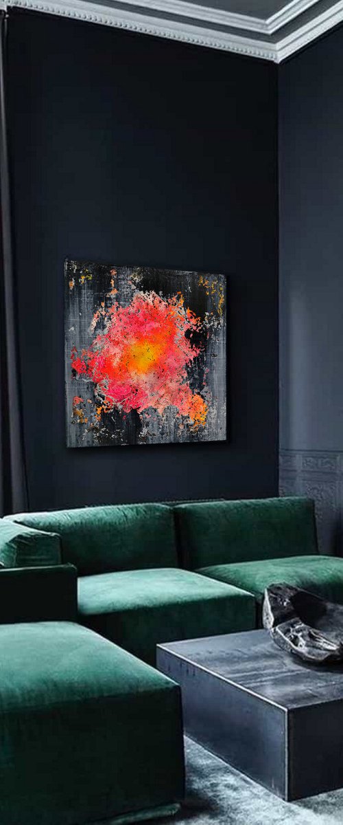 100x100cm. / abstract painting / Abstract 2198 by Alex Senchenko