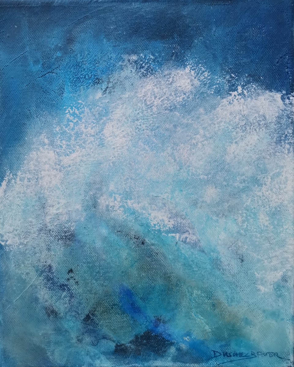 Organic Abstract Acrylic Painting By Doris Duschelbauer, 9 X 12, Emotions Ii, Original Artwork