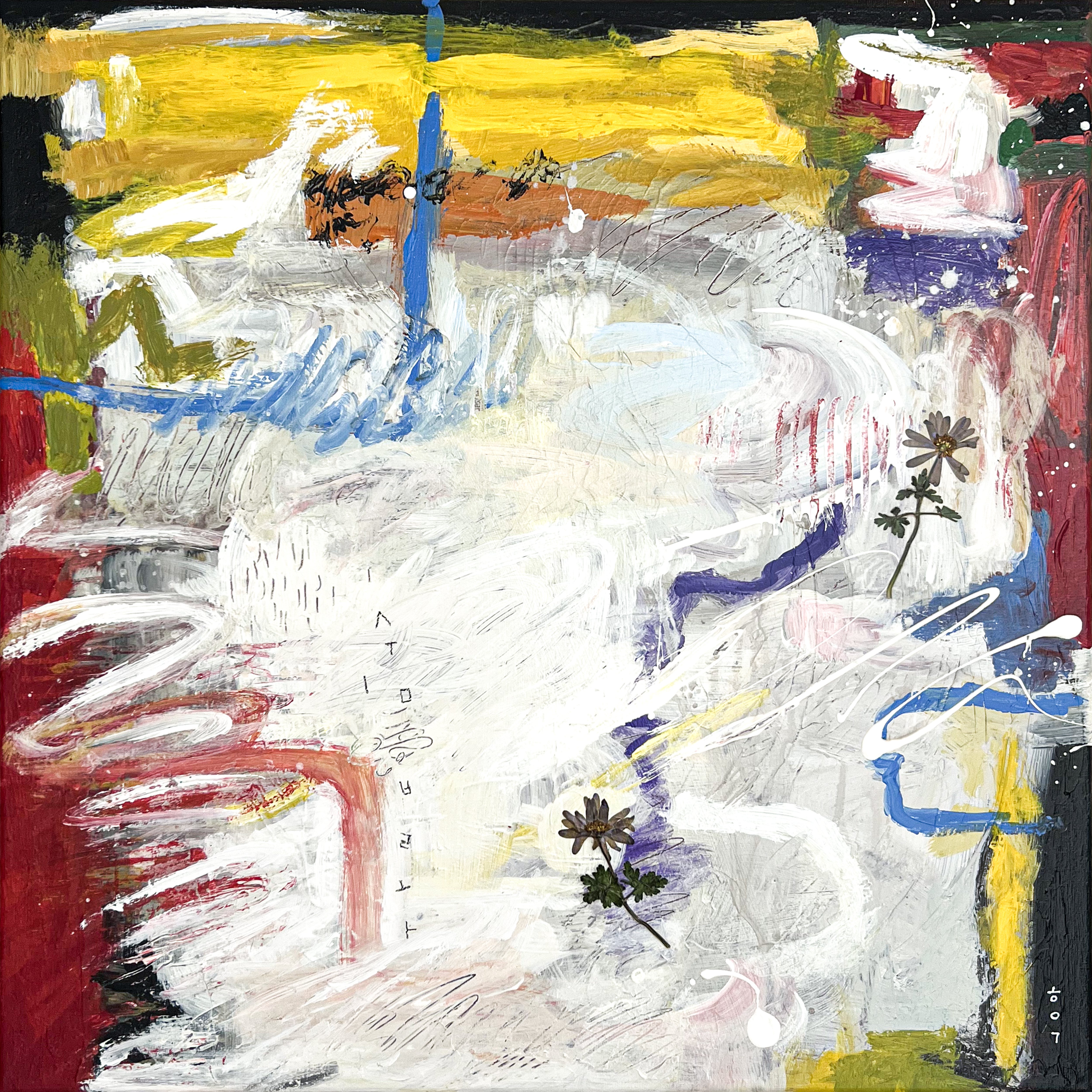 Abstract Acrylic Painting By Hyunah Kim, 20 X 20, Shemp, Original Artwork