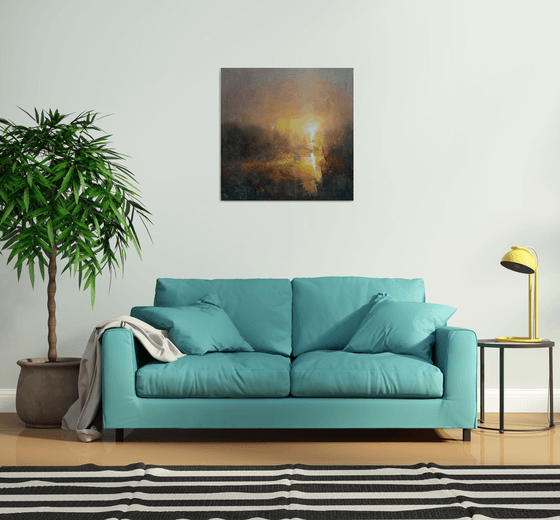 " Hazy Sunrise " SPECIAL PRICE / W 80 x H 80 cm