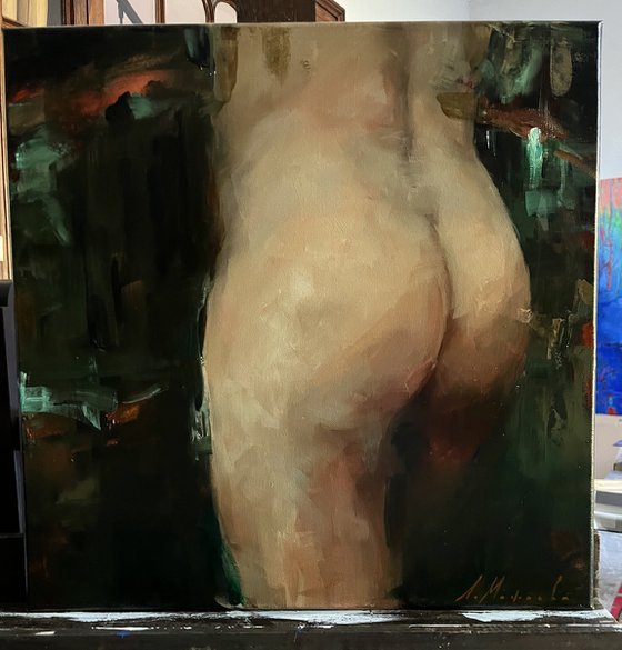 ,,NAKED"-nude male oil painting