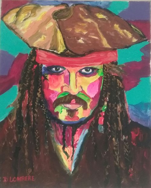 Portrait of Johnny Depp by Debra Lohrere