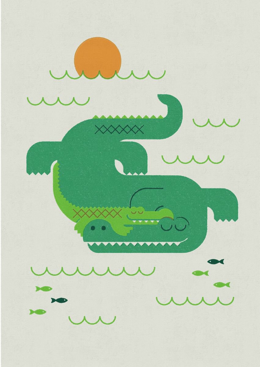 Crocodiles by Forty Winks Art