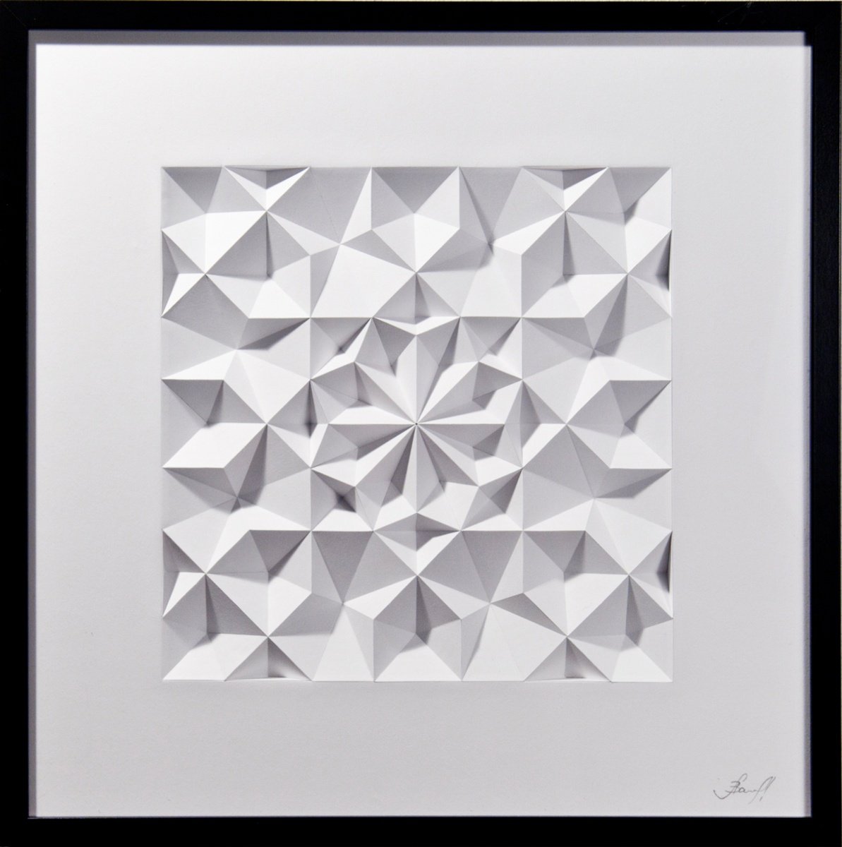 Geometric Abstract Relief By Letovbarski Artlab, 20 X 20", Equinox, Original Artwork