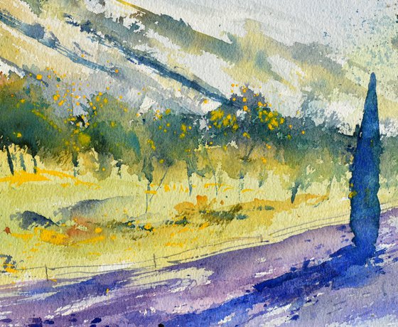 In tuscany -watercolor