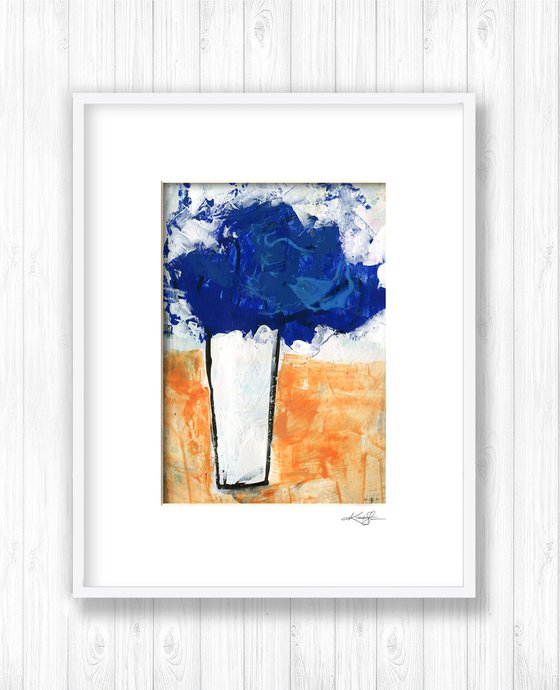 A Bouquet Of Blue 15 - Mixed Media Floral Painting by Kathy Morton Stanion